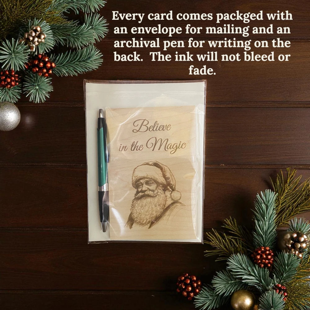 Heirloom Wood Keepsake Card (Deer)