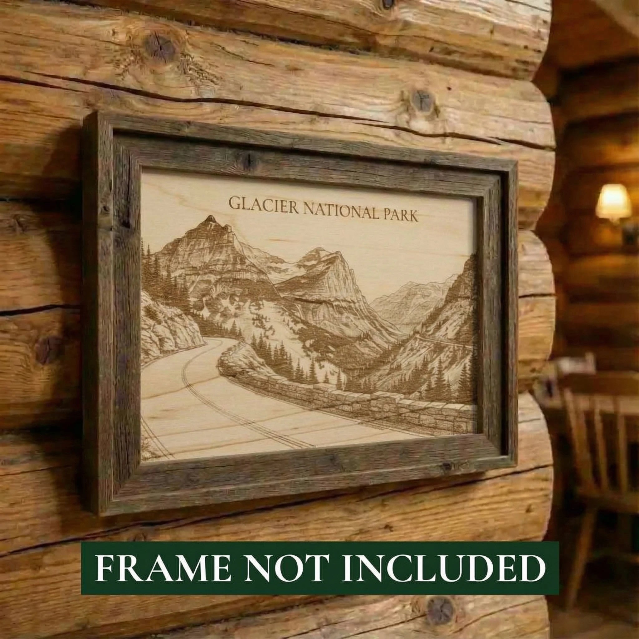 Glacier National Park Wood Keepsake | Going to the Sun Road | Souvenir Made in USA