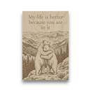 Hugging Bears Wood Keepsake | Romantic Anniversary Gift Made in USA