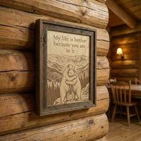 Hugging Bears Wood Keepsake | Romantic Anniversary Gift Made in USA