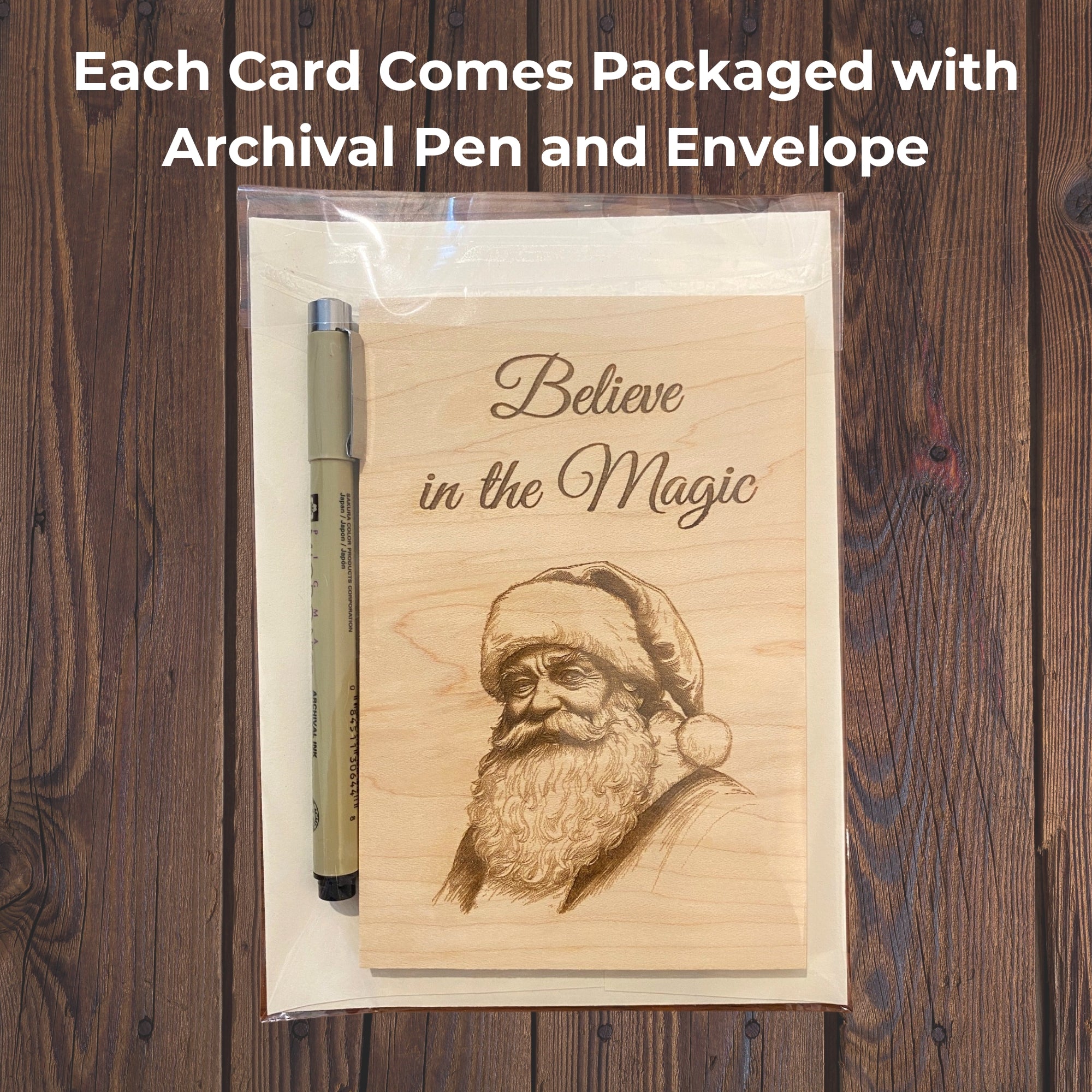 Let Heaven and Nature Sing – Wooden Christmas Keepsake Card