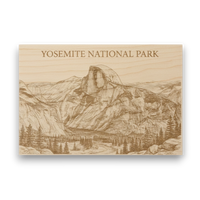 Yosemite National Park Wood Keepsake |  Half Dome Souvenir | Made in USA