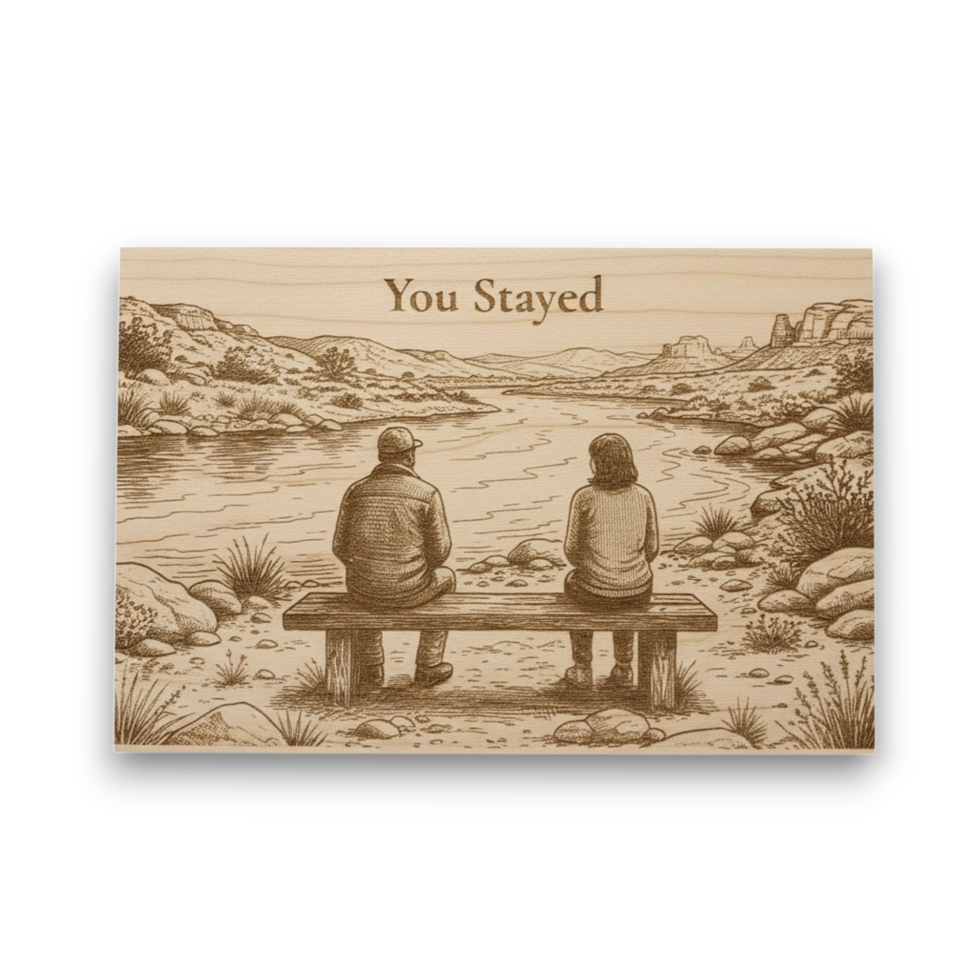 You Stayed · A Wooden Keepsake of Quiet Love & Presence