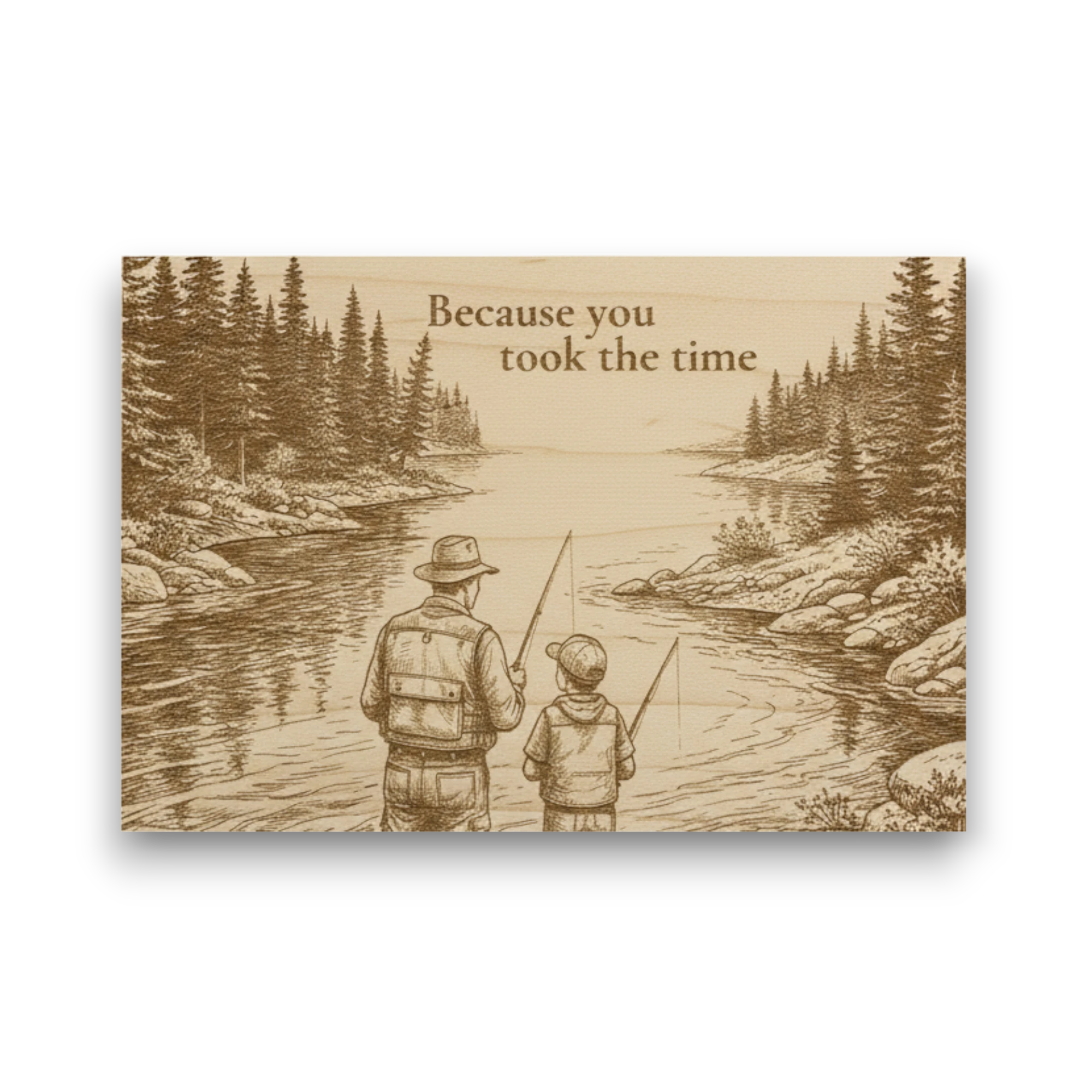 Because You Took the Time – Handwritten Wood Keepsake Gift Made in USA