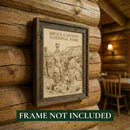 Framed print of Bryce Canyon National Park on a wooden wall with 'Frame Not Included' text.