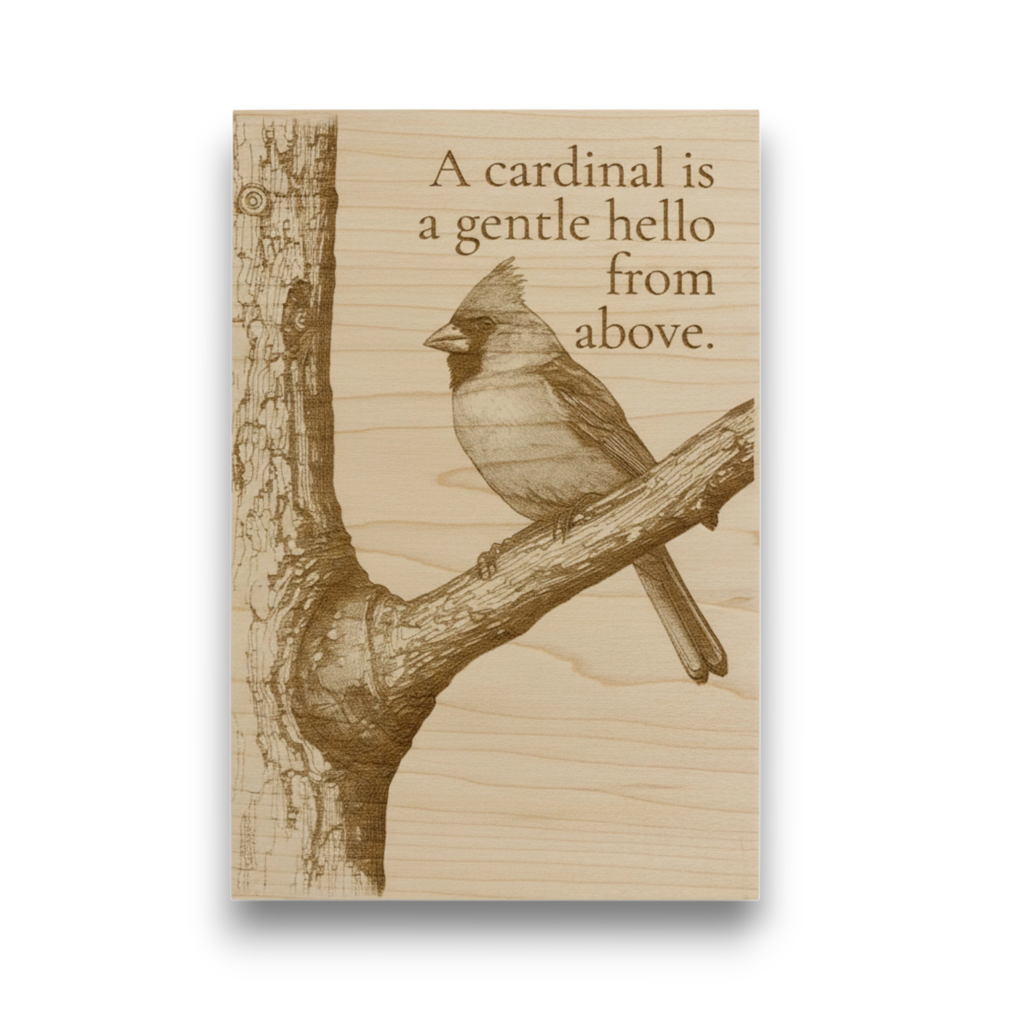 Personalized Cardinal Memorial Wood Keepsake | Sympathy & Remembrance Gift Made in USA
