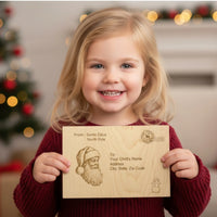 Personalized Wooden Postcard from Santa – North Pole Keepsake