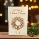 A Circle of Christmas Blessings – Wooden Keepsake Card (Maple or Cherry) - The Honeysuckle Porch