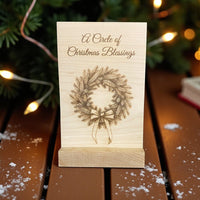 A Circle of Christmas Blessings – Wooden Keepsake Card (Maple or Cherry) - The Honeysuckle Porch