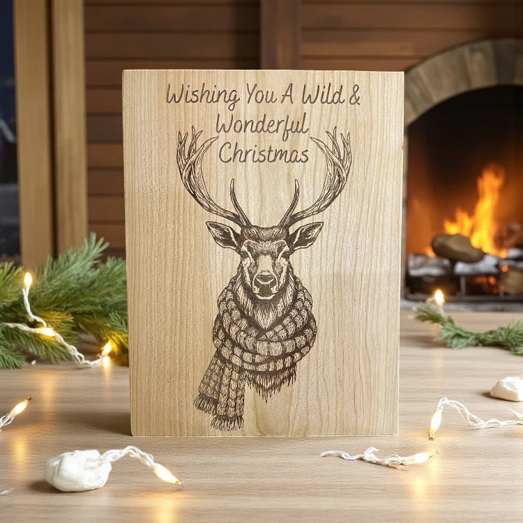 Heirloom Wood Keepsake Card (Deer)