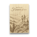Mountain Couple Maple Wood Keepsake | Adventure & Anniversary Gift Made in USA