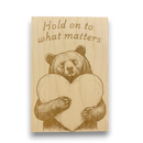 Wooden Bear Heart Gift