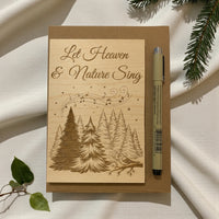 Let Heaven and Nature Sing – Wooden Christmas Keepsake Card