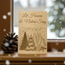 Let Heaven and Nature Sing – Wooden Christmas Keepsake Card