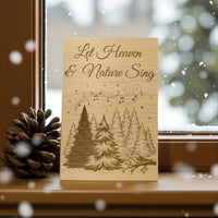 Let Heaven and Nature Sing – Wooden Christmas Keepsake Card