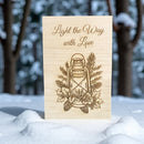 Light the Way with Love – Wooden Keepsake Card (Maple or Cherry) - The Honeysuckle Porch
