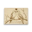 Lovebirds Maple Wood Keepsake | Romantic Gift Made in USA