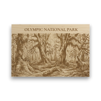 Olympic National Park Wood Keepsake | Hoh Rainforest Souvenir Made in USA