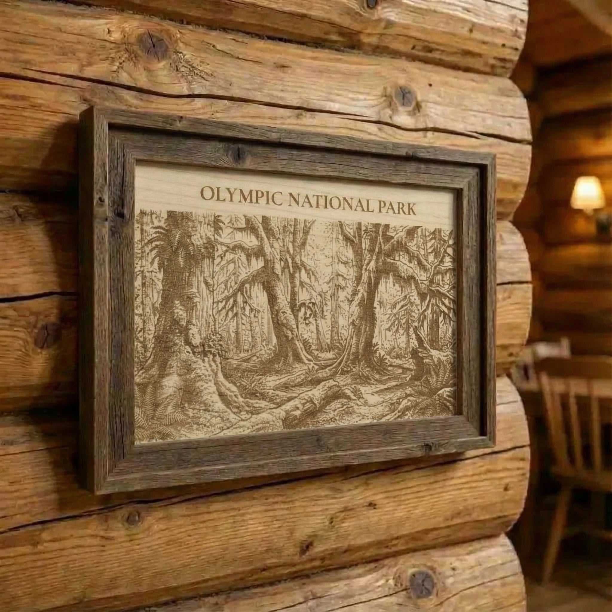 Olympic National Park Wood Keepsake | Hoh Rainforest Souvenir Made in USA