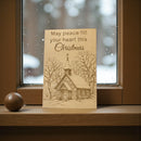 May Peace Fill Your Heart This Christmas – Wooden Church Keepsake Card