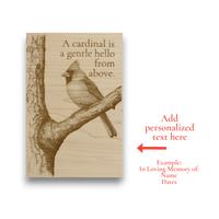 Personalized Cardinal Memorial Wood Keepsake | Sympathy & Remembrance Gift Made in USA