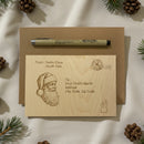Personalized Wooden Postcard from Santa – North Pole Keepsake