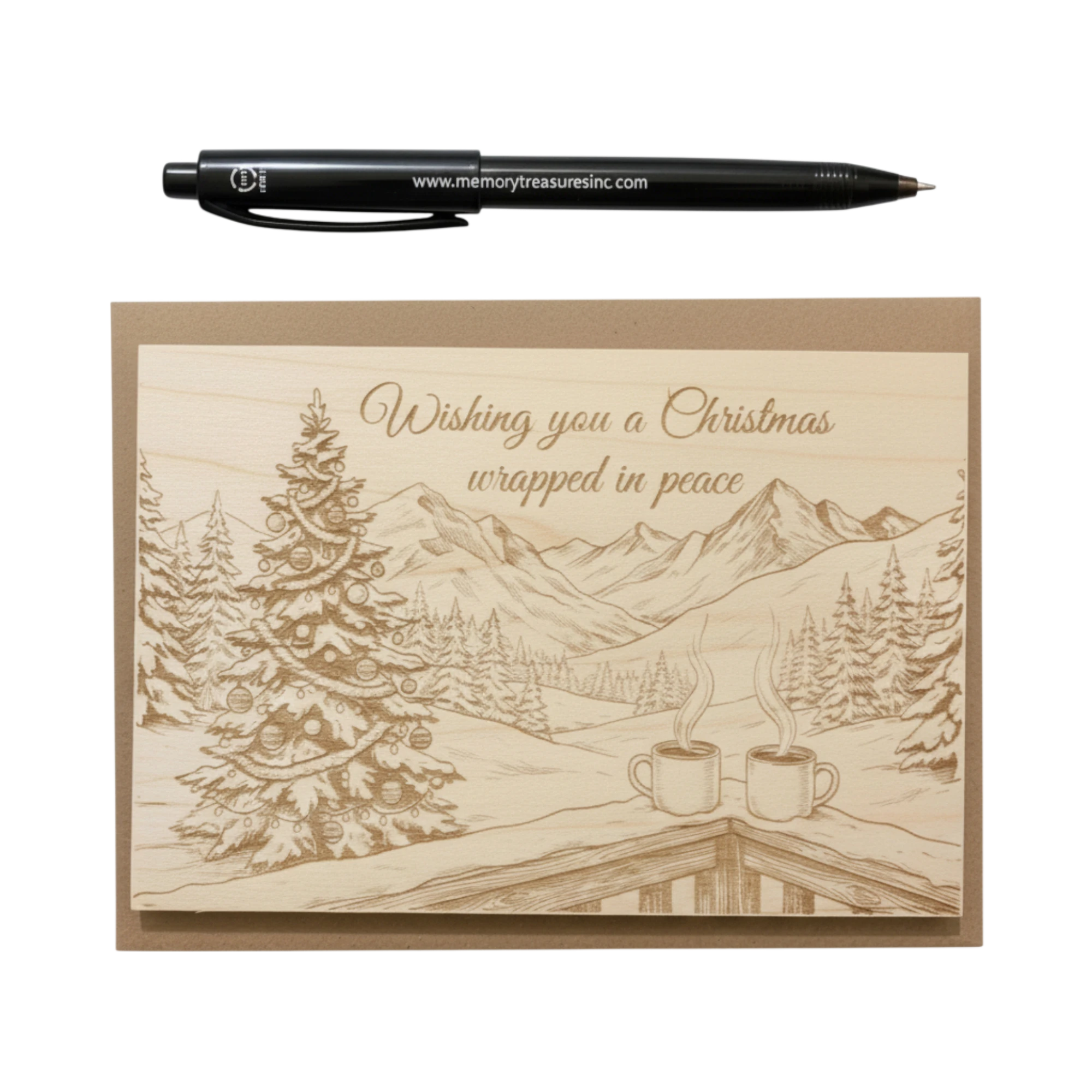 Wrapped in Peace - Christmas Wooden Keepsake Gift