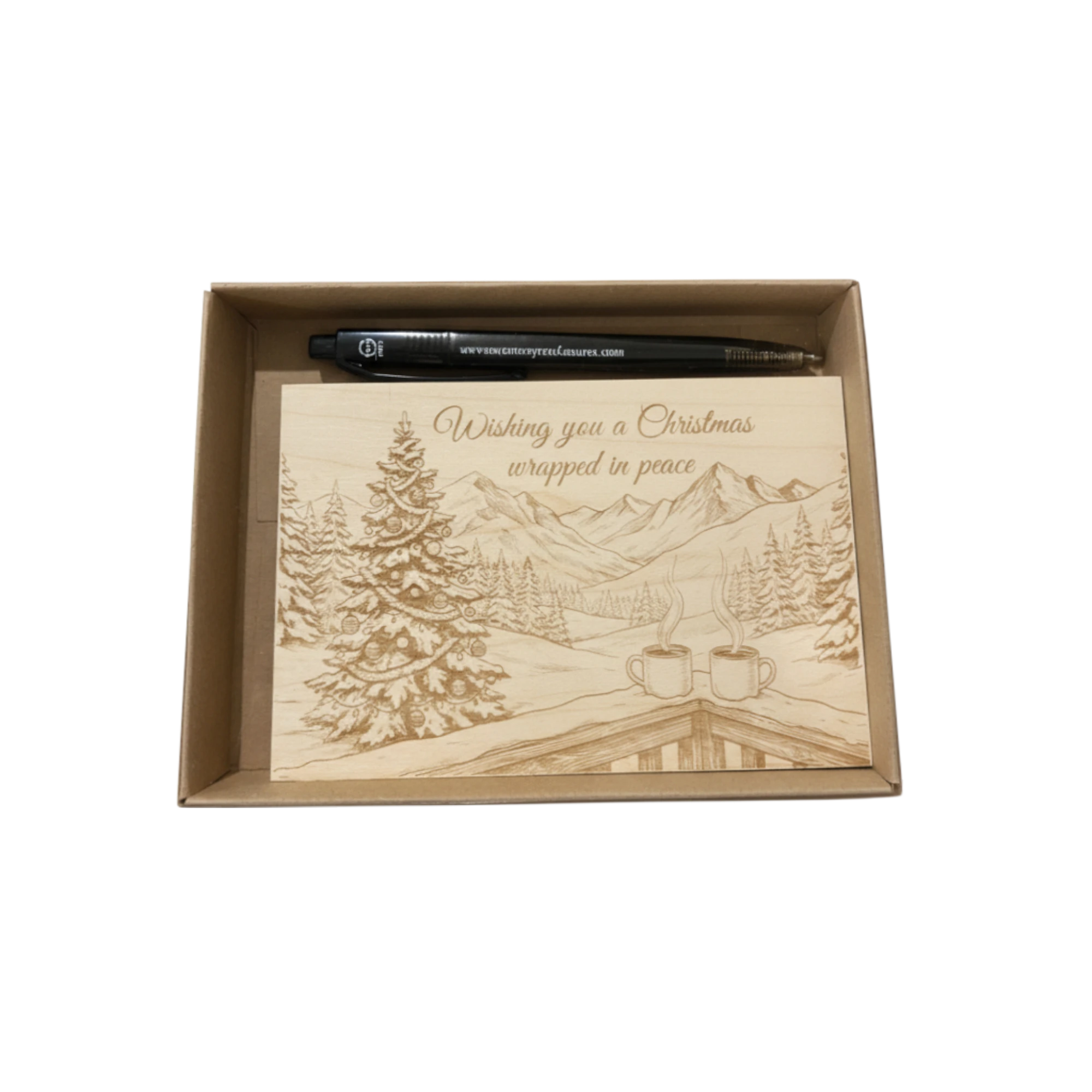 Wrapped in Peace - Christmas Wooden Keepsake Gift